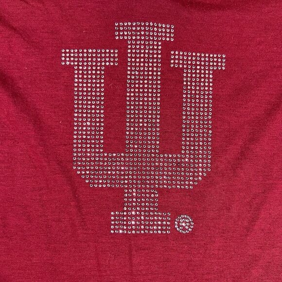 G-III 4her By Carl Banks Indiana Hoosiers T-shirt Bedazzled Women's Small - Picture 3 of 6